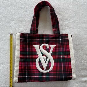 Victoria's Secret Plaid Mini Bag - Red, Black, Green, White